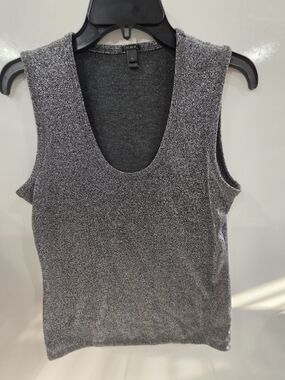 J. Crew Shimmer Knit Scoop Neck Tank - Metallic Gray Size S LIKE NEW